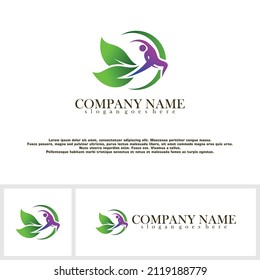 Material de diseño de ilustraciones vectoriales con logotipo de yoga. - diseño gráfico para spa, gimnasio o estudio de yoga.