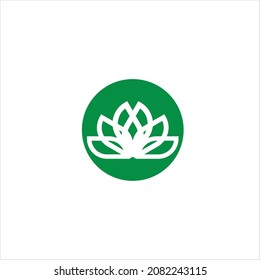 plantilla de loto vectorial del logotipo del yoga