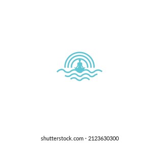 Icono del vector del logotipo de yoga