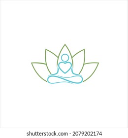 yoga logo vector template line