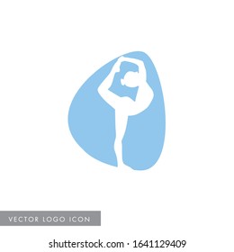 Yoga logo/icon, woman doing yoga pose