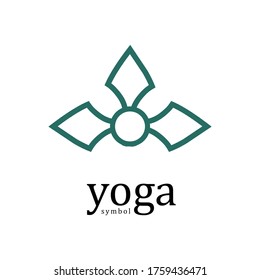 yoga logo,with lotus flower style design.