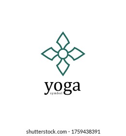 yoga logo,with lotus flower vector design.