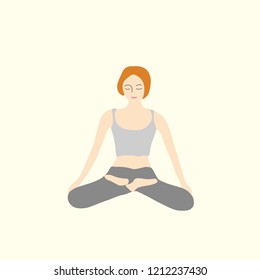 yoga lotos vector illustration