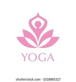 Yoga Lotus Flower Logo