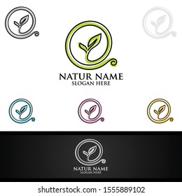 Yoga and Lotus flower logo with Health Spa Concept and Human silhouette