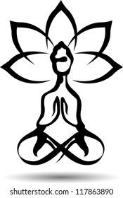 Yoga lotus icon