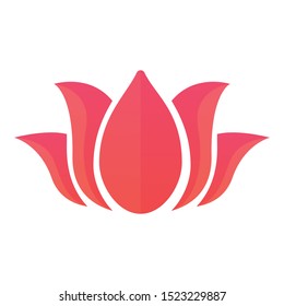 Yoga lotus icon. Cartoon of yoga lotus vector icon for web design isolated on white background