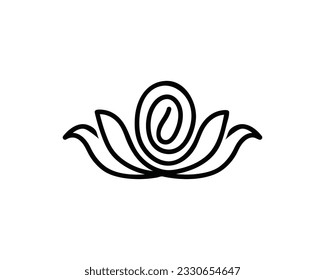Yoga Lotus Meditation Logo Template
