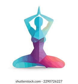 Yoga lotus pose vector ilustración aislada