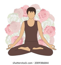yoga in the lotus position