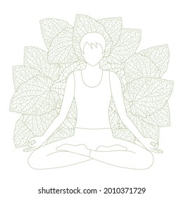 yoga en posición de loto
