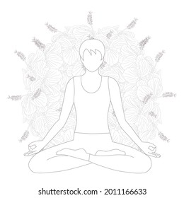 yoga in the lotus position