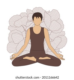 yoga en posición de loto