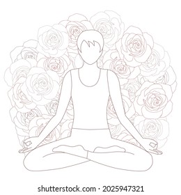 yoga in the lotus position