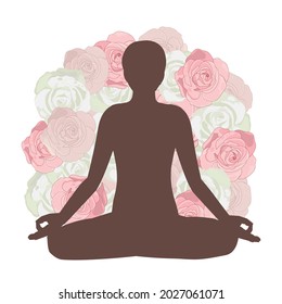 yoga in the lotus position