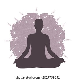 yoga in the lotus position