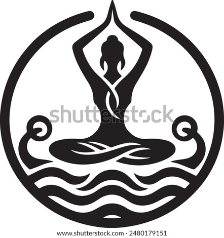 Yoga. lotus position silhouette.  shape