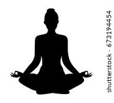 yoga. lotus position silhouette. vector shape