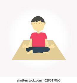 yoga. lotus position silhouette. vector shape