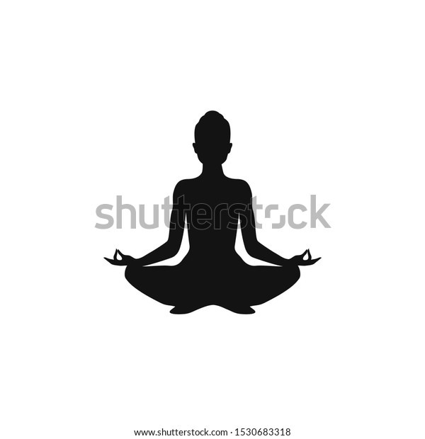 Yoga Lotus Position Silhouette Vector Shape Stock Vector (Royalty Free ...