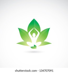 Yoga lotus - vector illustration