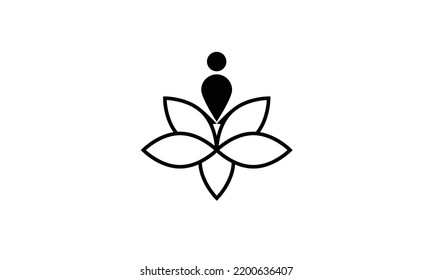 Diseño del logotipo vectorial de Yoga Lotus