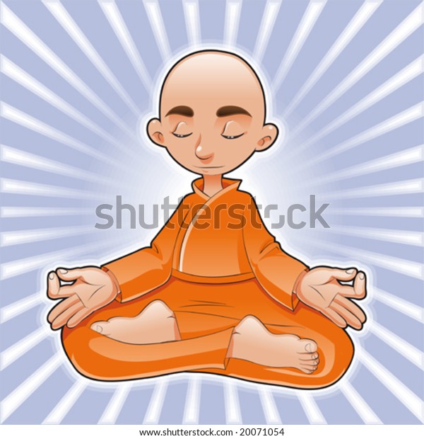 Yoga Lotusfunny Cartoon Vector Character Stock Vektorgrafik Lizenzfrei