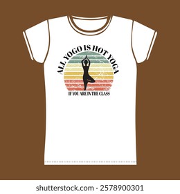 Yoga make me happy t shirt design.