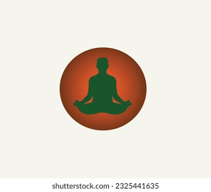 
yoga man logo. yoga logo template 