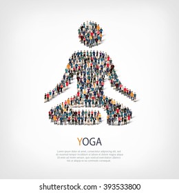 yoga man people vector