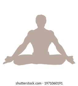 yoga man, people who love yoga logo vector icon app, om, relaxation pose 