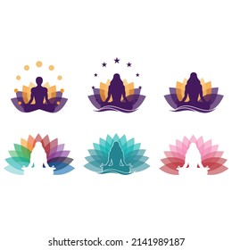 yoga and mandala logo collection 