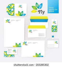 Yoga, massage, beauty salon identity style set. Modern vector illustration and design elements