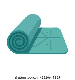 Yoga Mat Clipart Vector Flat Illustration Logo Icon