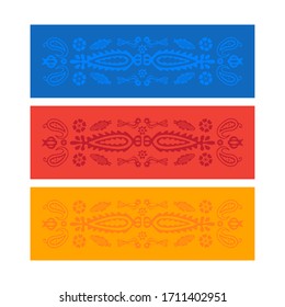 Yoga mat Design. Georgian traditional ornaments. Vector Ornament With Caucasian Motifs. Rich ornament for fabric design, handmade, interior decoration