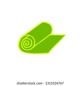 yoga mat doodle icon