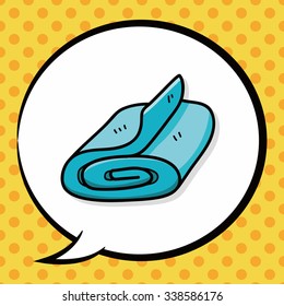 Yoga Mat doodle, speech bubble