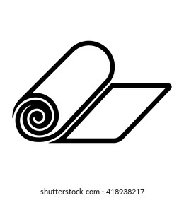 yoga mat fitness sport workout icon