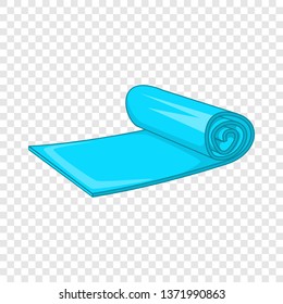 Yoga mat icon. Cartoon illustration of yoga mat vector icon for web