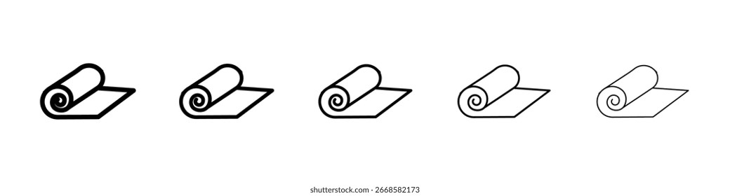 Yoga-Matte-Ikone gefüllt flachen Schild Konzept für Web-Design.