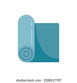 Yoga mat icon. Flat illustration of Yoga mat vector icon isolated on white background