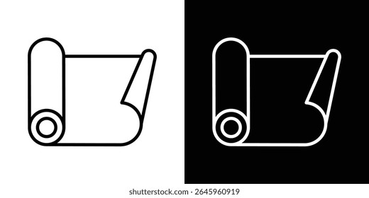 Yoga mat icon Flat style logo vector. perfect for UI designs