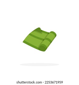 Yoga Mat icon flat. Vector illustration on white background. Can used for web, app, digital product, presentation, UI and many more.