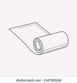 Yoga mat icon line element. Vector illustration of yoga mat icon line isolated on clean background for your web mobile app logo design.