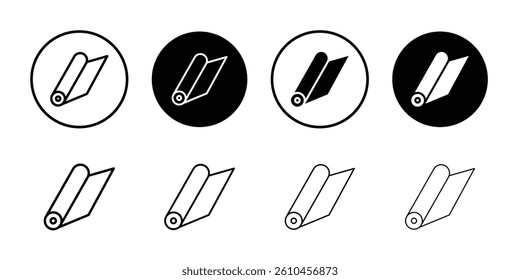 Yoga mat icon logo set vector
