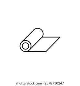 yoga mat icon Simple outline illustration