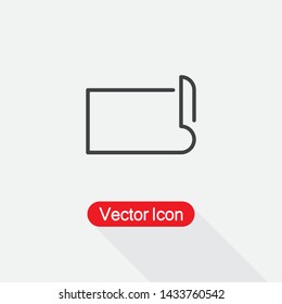 Yoga Mat Icon, Yoga Symbol Vector Illustration Eps10