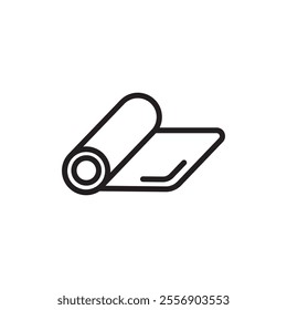 Yoga mat icon Thin line art collection