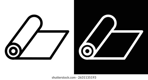 Colección de Vector de icono de estera de yoga. ilustración de signo de Vector